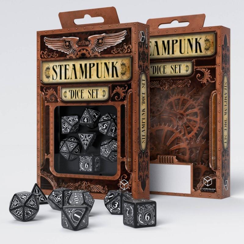Steampunk Black & white Dice Set (7) Steampunk Black & white Dice Set (7)