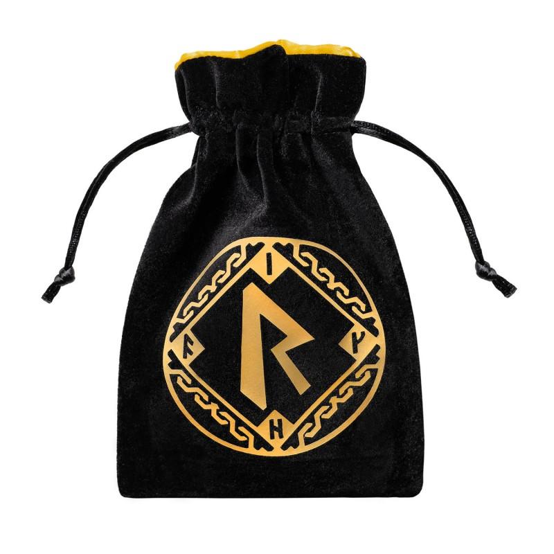 Dragon Black & golden Velour Dice Bag Dragon Black & golden Velour Dice Bag