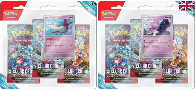 Pok&eacute;mon Scarlet & Violet 07 Stellar Crown 3-Pack Blister Set (2) EN