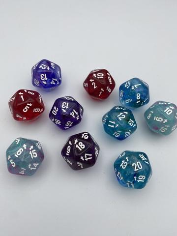 Countdown up/down Dice D20 Bag of 10