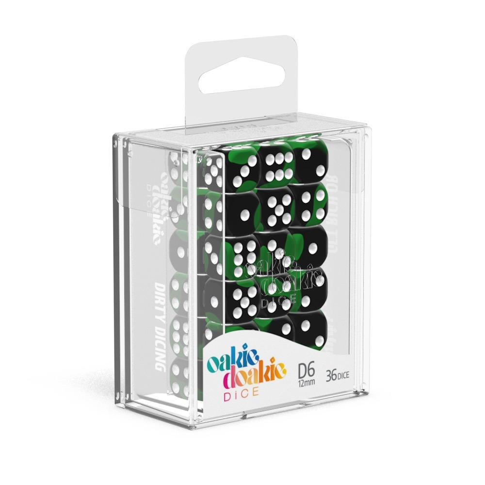 Oakie Doakie Dice W6 Würfel 12 mm Glow in the Dark - Biohazard (36)