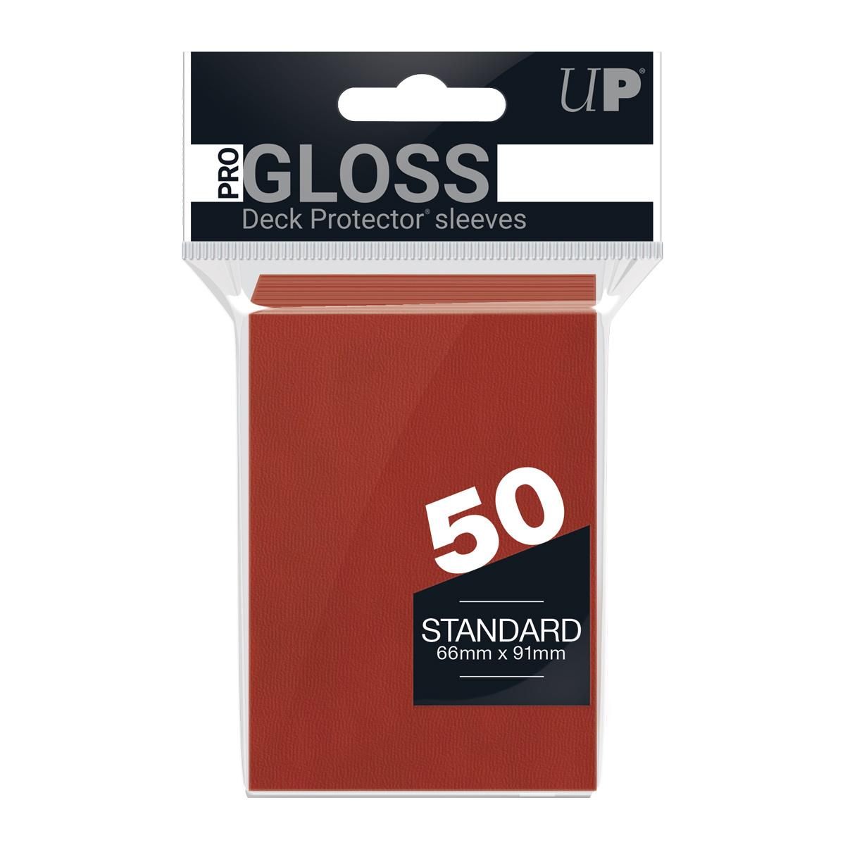 Ultra Pro - PRO-Gloss 50ct Standard Deck Protector sleeves: Red