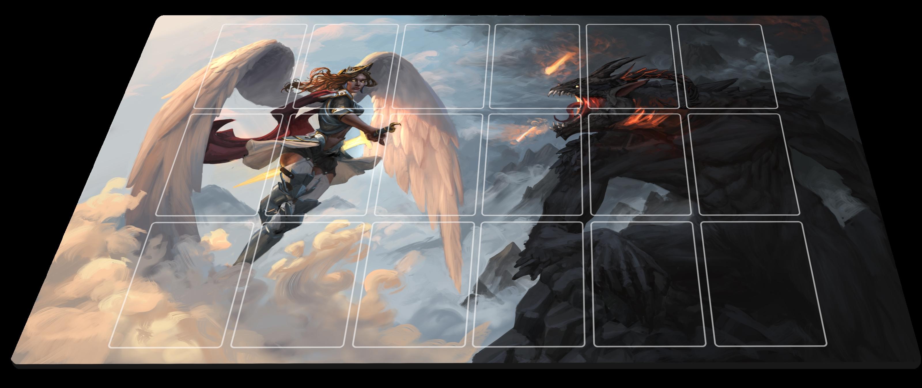 Neverrift TCG Playmat: Valkyrie & Fire Giant