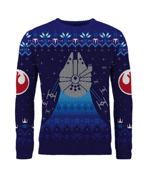 Star Wars Millennium Falcon Christmas Jumperr - Größe: L Star Wars Millennium Falcon Christmas Jumperr - Größe: L