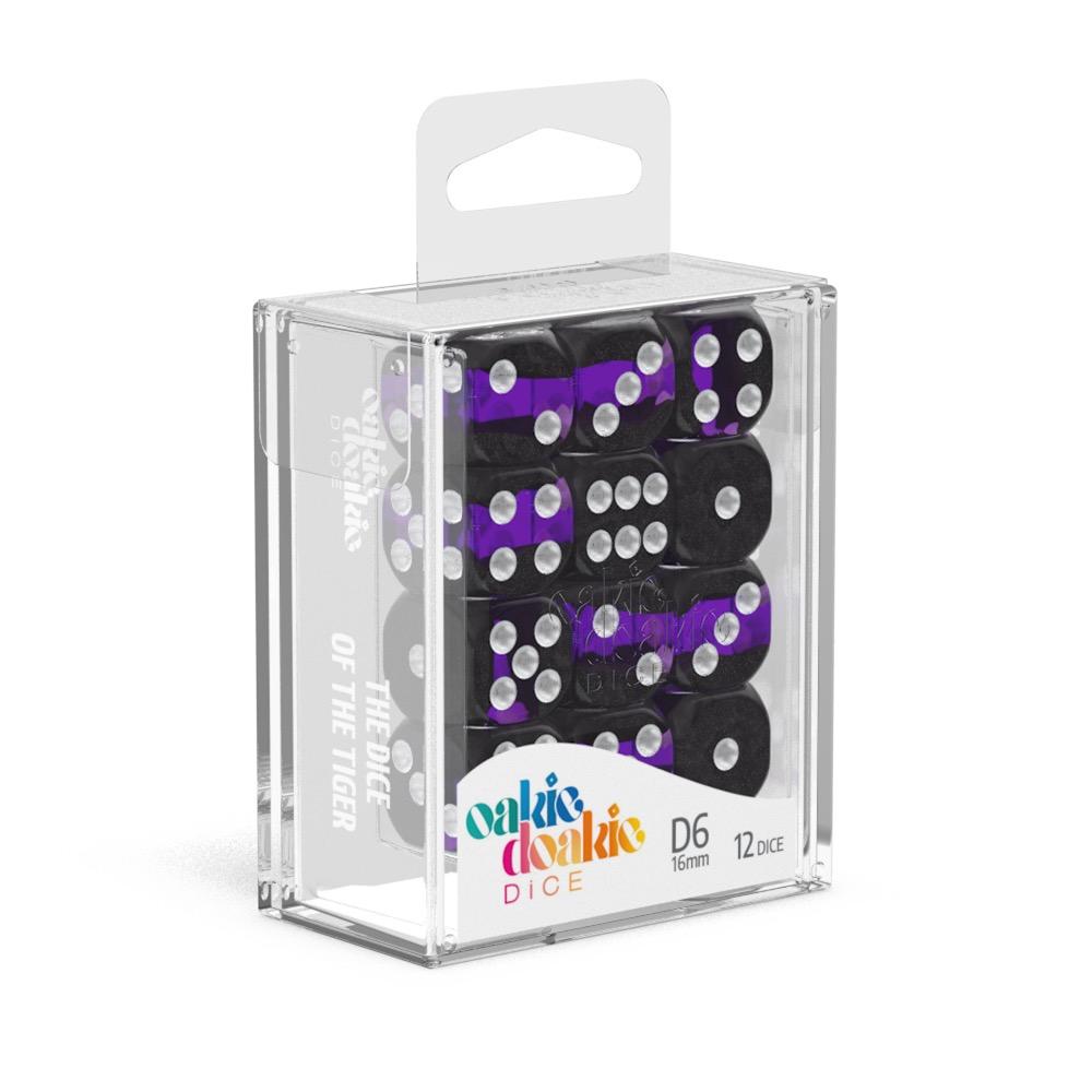 Oakie Doakie Dice W6 W&uuml;rfel 16 mm Enclave - Amethyst (12)