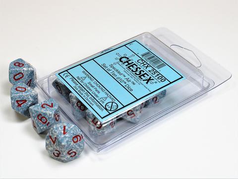 Chessex Speckled Polyhedral Ten d10 Set - Air