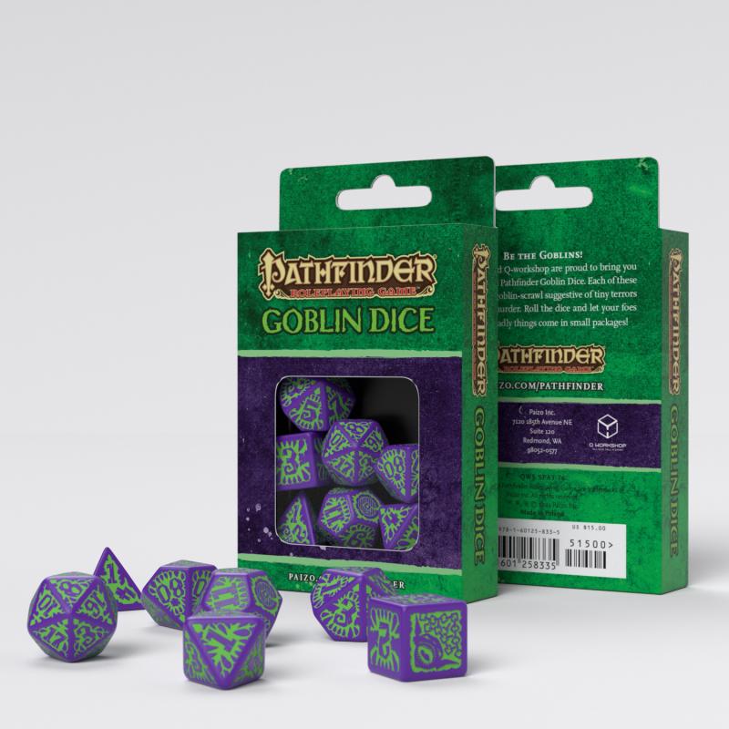 Pathfinder Goblin Purple & green Dice Set (7) Pathfinder Goblin Purple & green Dice Set (7)