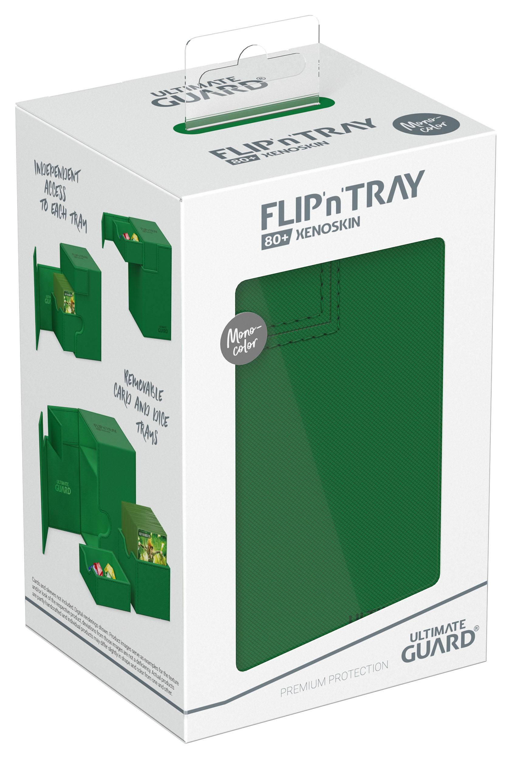 Ultimate Guard Flip'n'Tray 80+ XenoSkin Monocolor Grün
