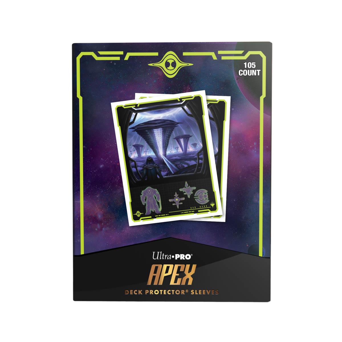 Ultra Pro - Edge of Eternities 105ct Apex Deck Protector sleeves Black Mythic for Magic: The Gathering