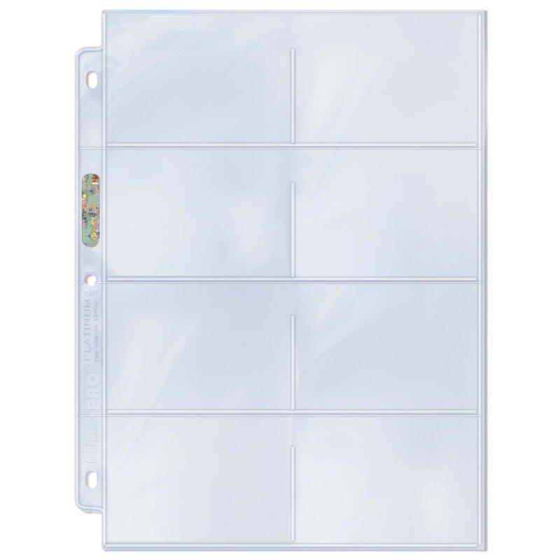 Ultra Pro Platinum 8 pocket Pages (100) Display