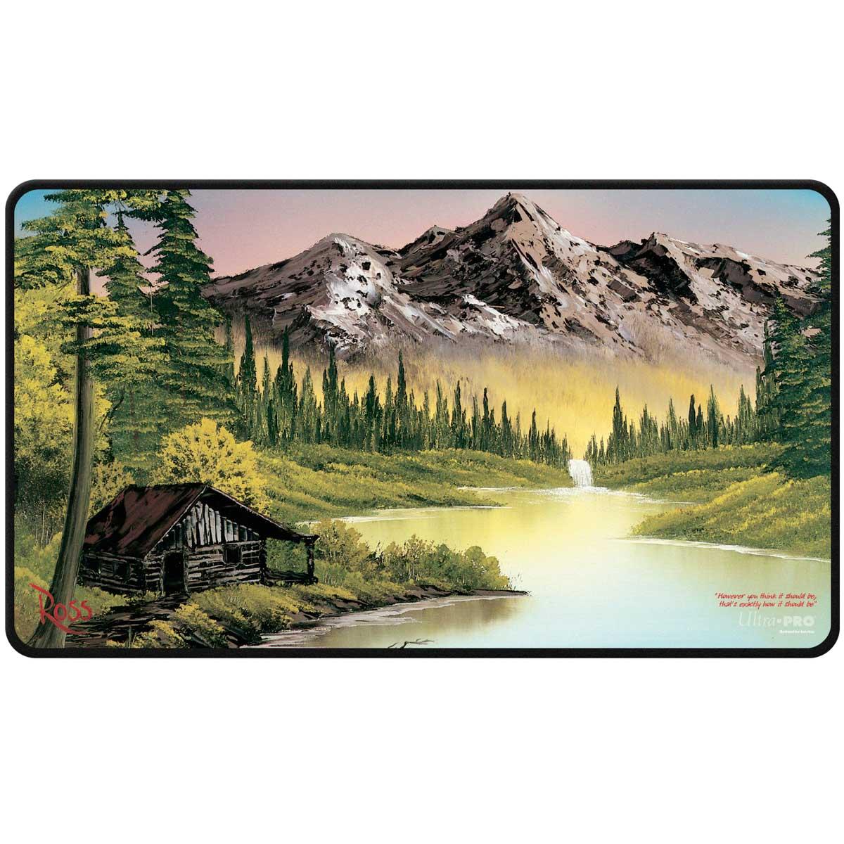 Ultra Pro - Bob Ross: Mountain Retreat Black Stitched Playmat