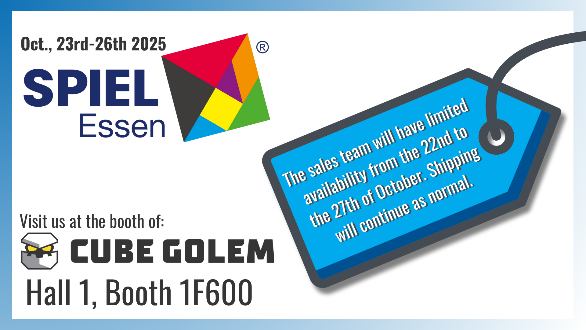 SPIEL-Essen-Cube-Golem-FUNtainment-B2B-Muenchen-Shipping-Sales-Oktober