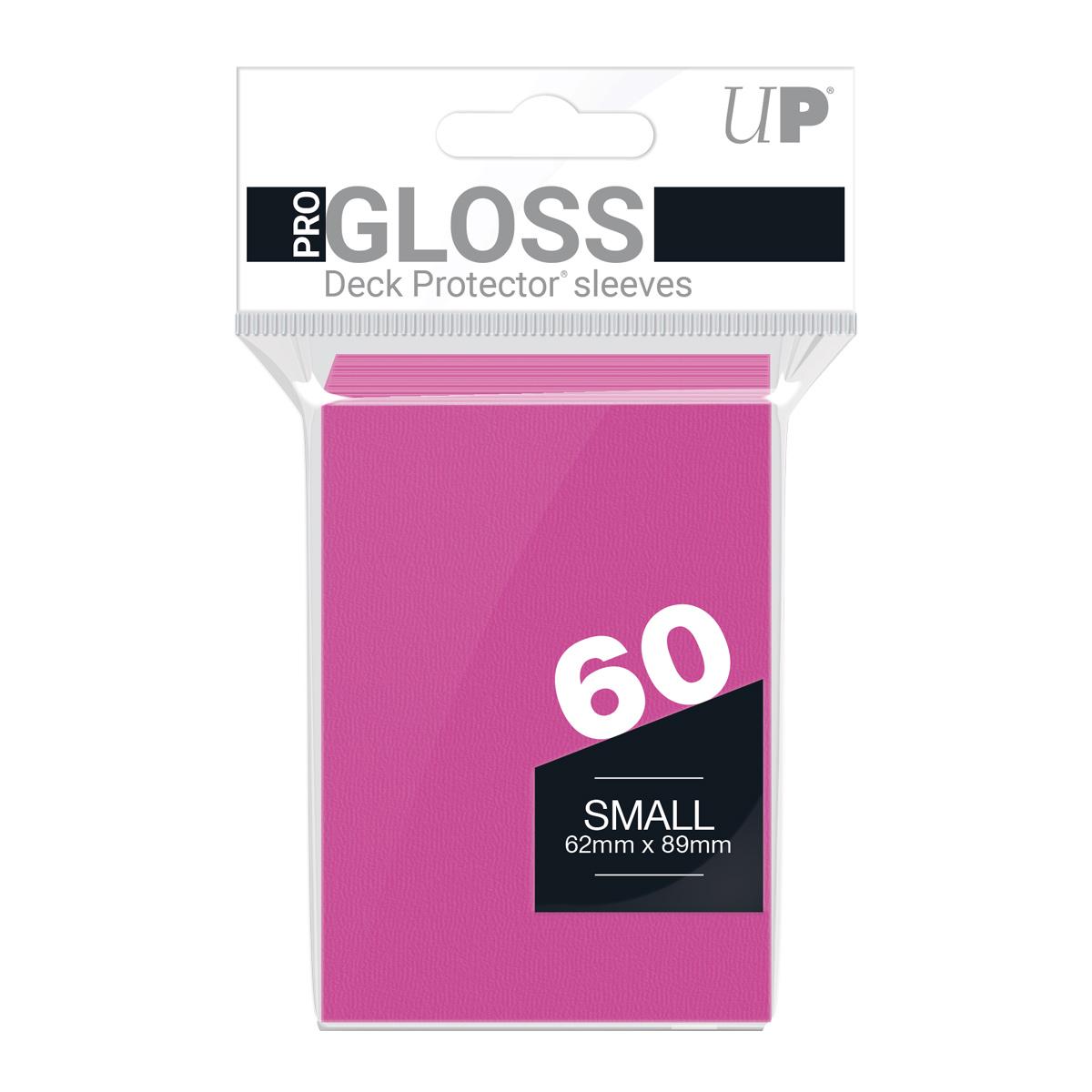 PRO-Gloss 60ct Small Deck Protector&reg; sleeves: Bright Pink