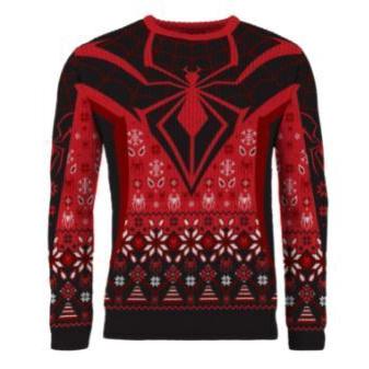 Spider-Man Miles Morales Christmas Jumper - Größe: L Spider-Man Miles Morales Christmas Jumper - Größe: L