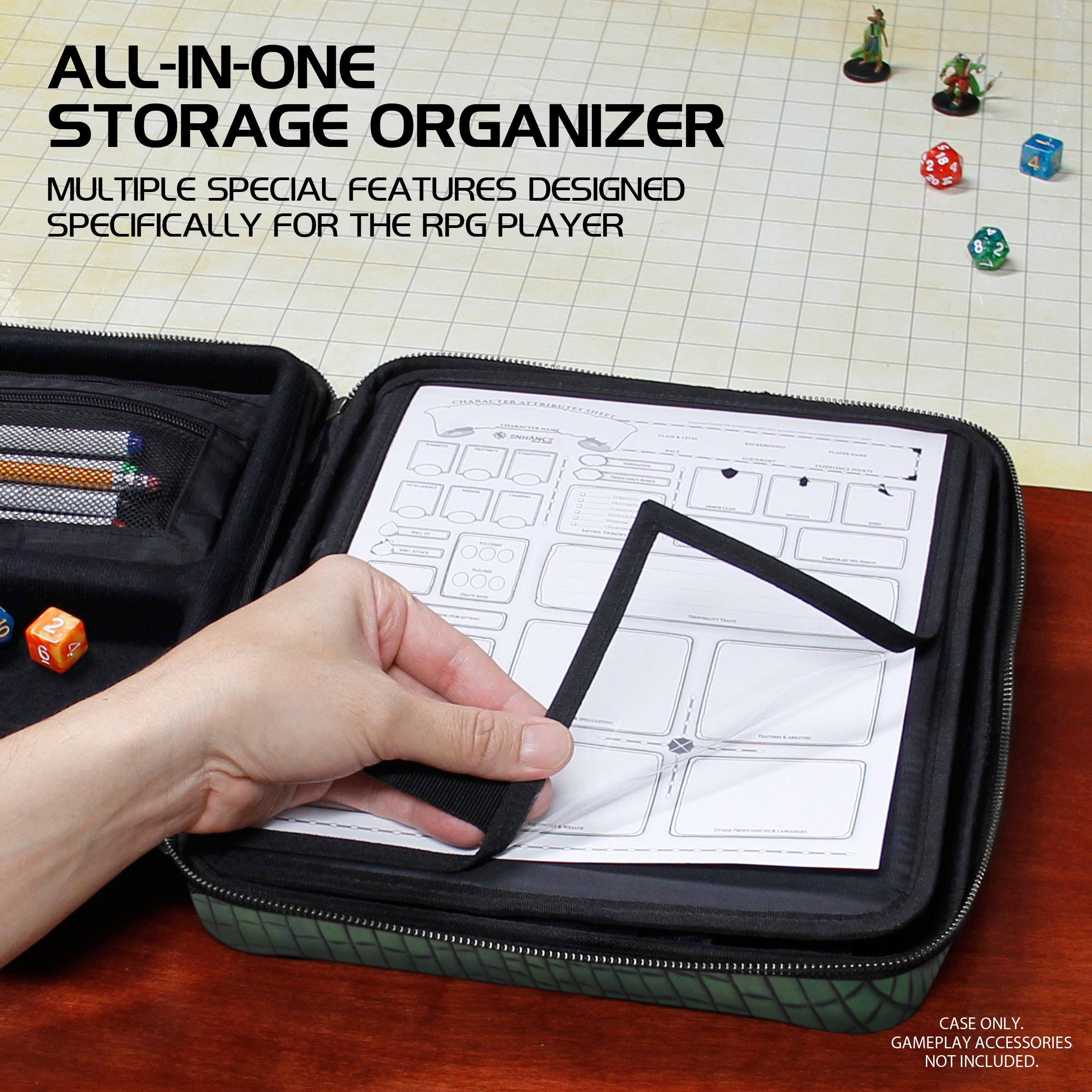 ENHANCE Collector's Edition RPG Organizer Case - Dragon Green