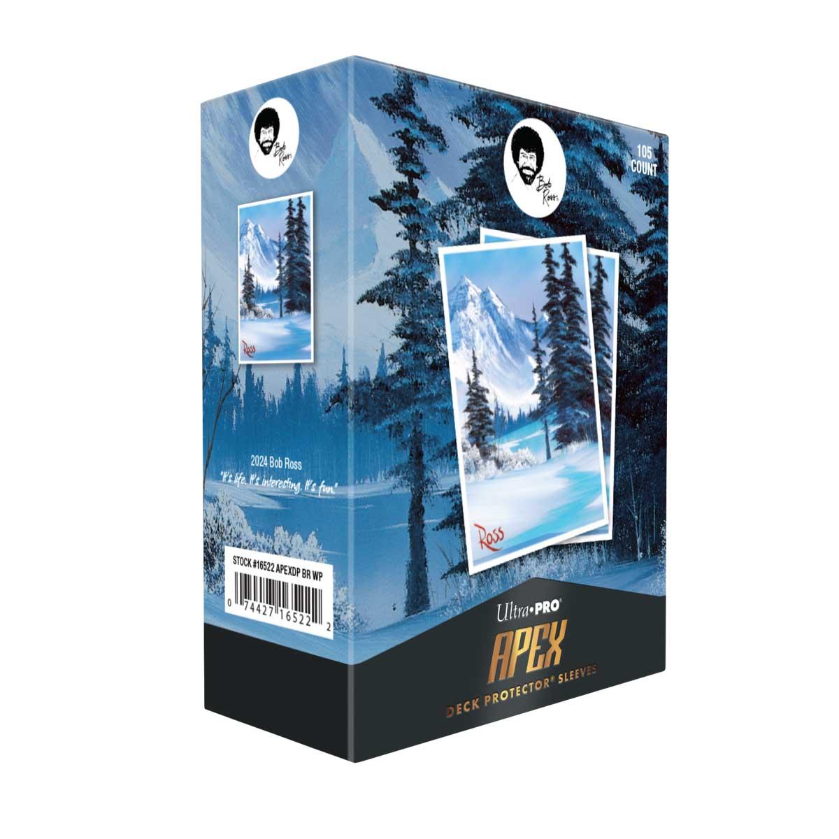 Ultra Pro - Bob Ross - Winter Paradise 105ct APEX Deck Protector Sleeves for Tabletop Gaming