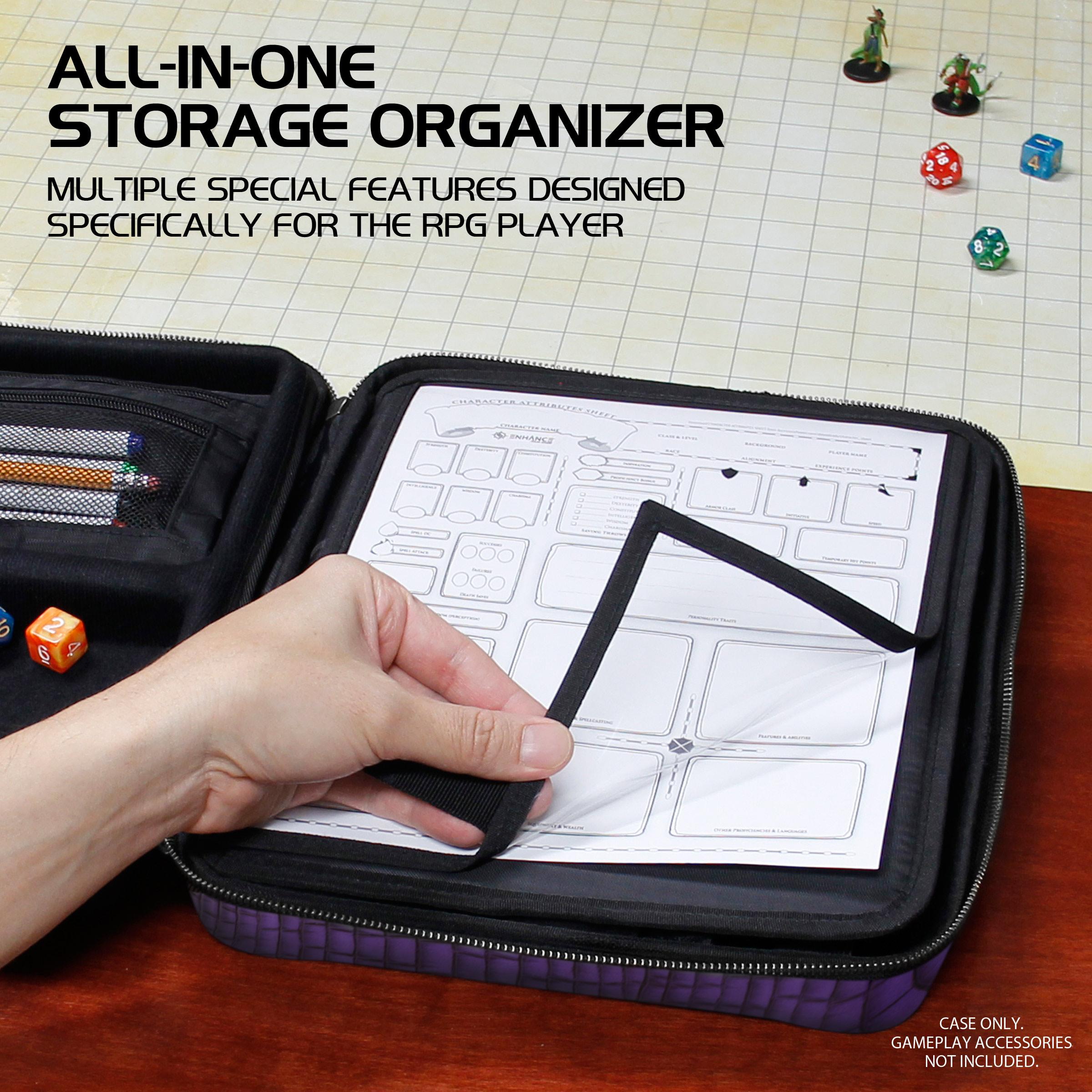 ENHANCE Collector's Edition RPG Organizer Case - Dragon Purple