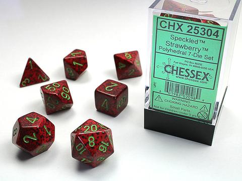 Chessex: Speckled Polyhedral Strawberry Rollenspiel Set (7) Chessex: Speckled Polyhedral Strawberry Rollenspiel Set (7)