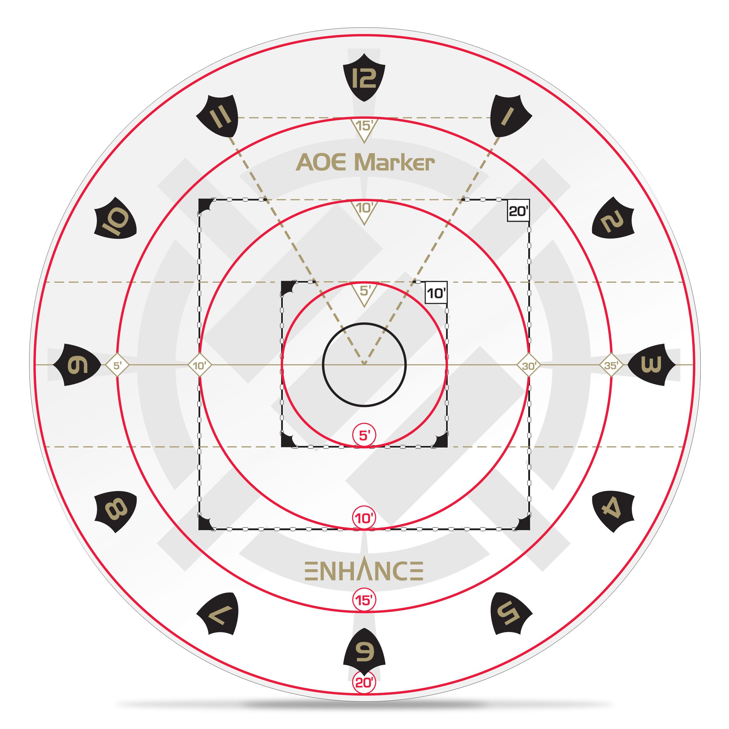 ENHANCE TABLETOP Area of Effect Damage Marker