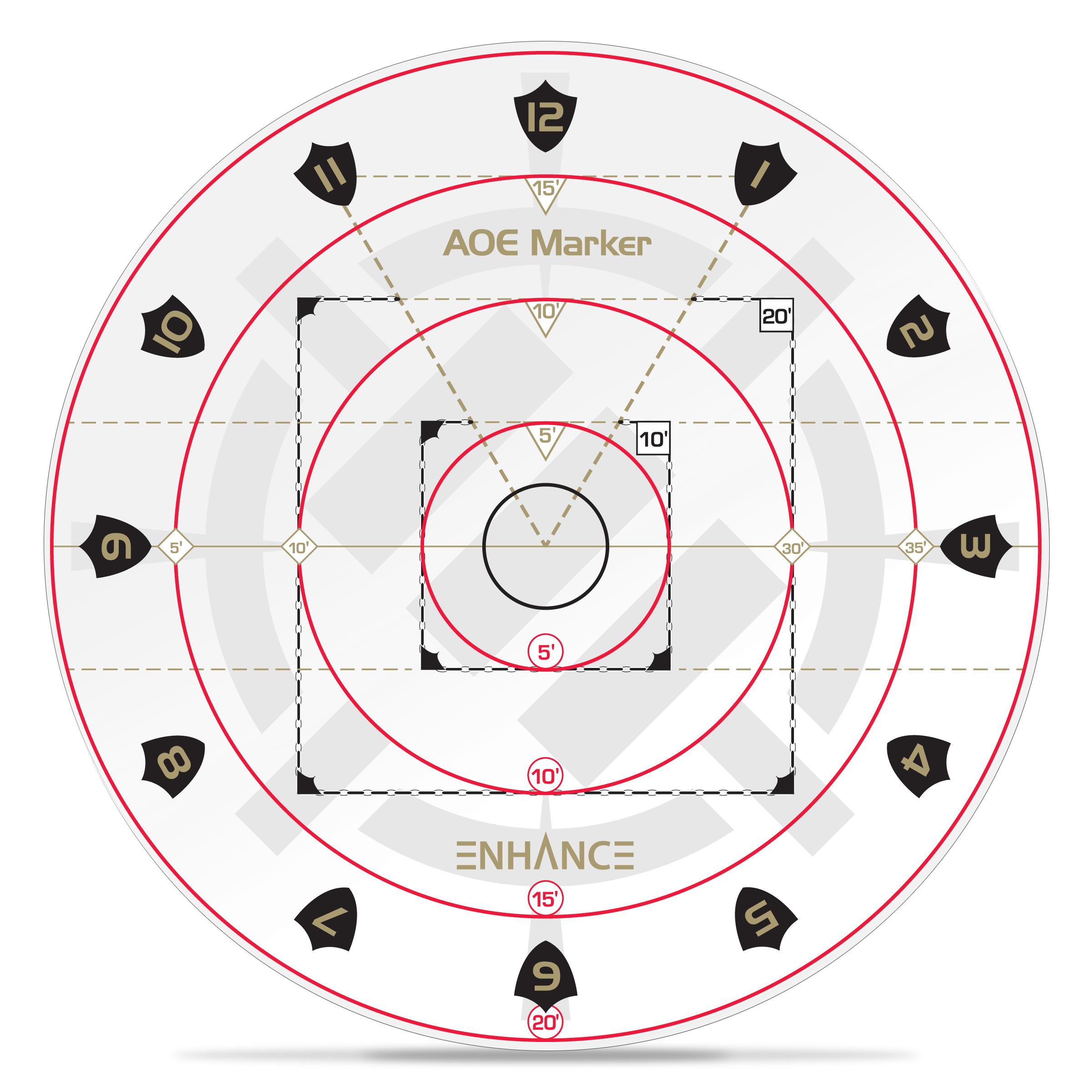 ENHANCE TABLETOP Area of Effect Damage Marker ENHANCE TABLETOP Area of Effect Damage Marker