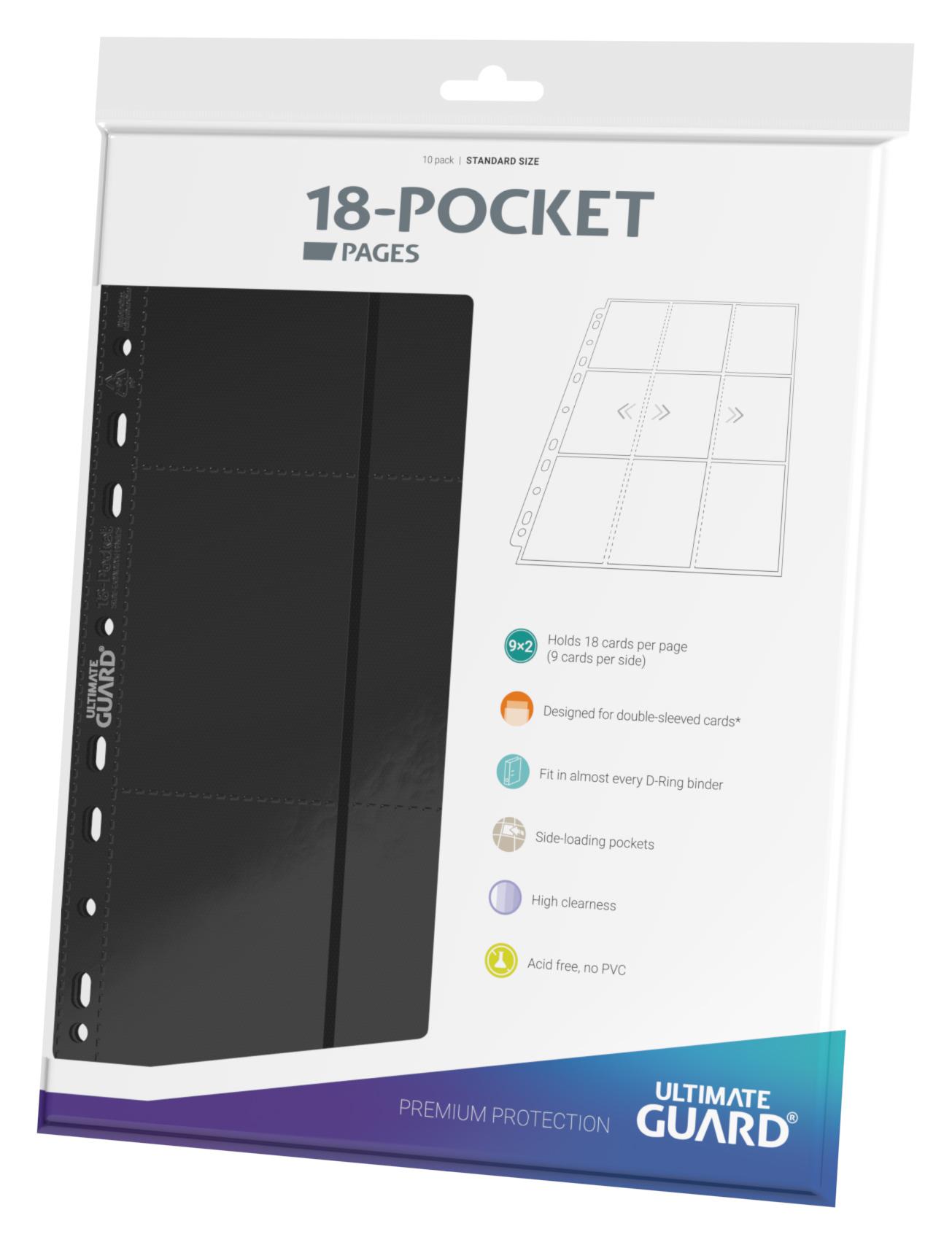 18-Pocket Side-Loading Supreme Pages Standard Size Black (10) 18-Pocket Side-Loading Supreme Pages Standard Size Black (10)
