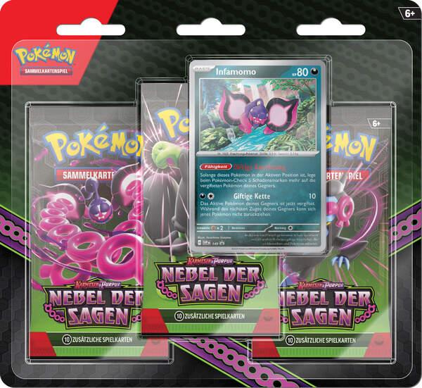 Pok&eacute;mon Karmesin & Purpur 06.5 Nebel der Sagen 3-Pack Blister DE 