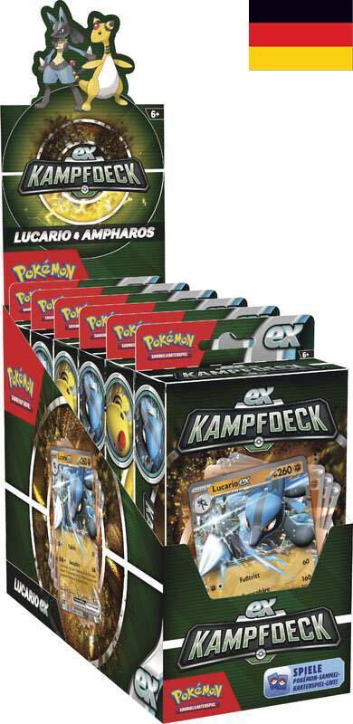 Pokémon EX-Kampfdeck  Ampharos/Lucario 2023 Display (6) DE Pokémon EX-Kampfdeck  Ampharos/Lucario 2023 Display (6) DE