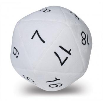 UP - Dice - Jumbo D20 Novelty Dice Plush in White with Black Numbering UP - Dice - Jumbo D20 Novelty Dice Plush in White with Black Numbering