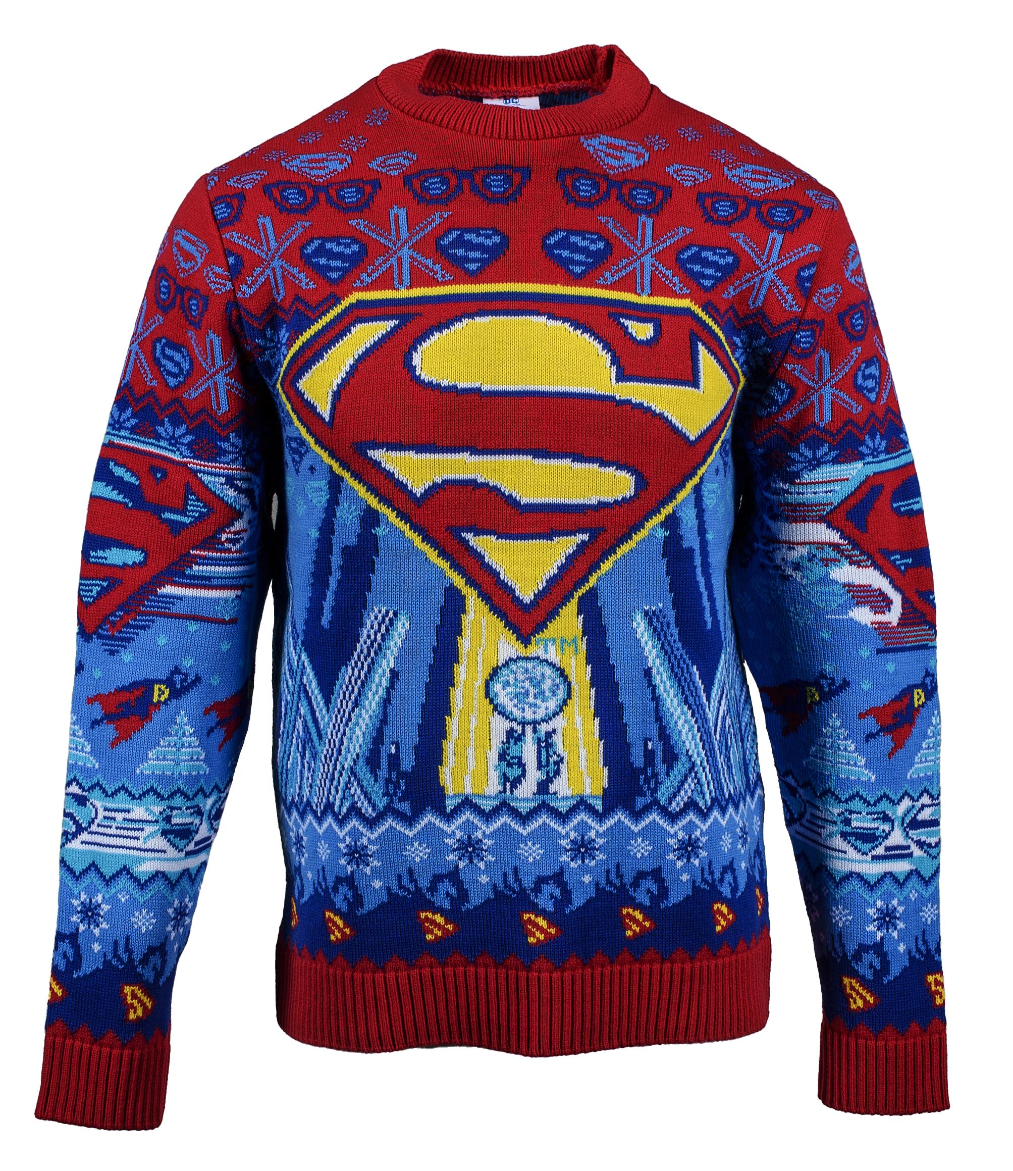 Superman Christmas Jumper - Größe: L Superman Christmas Jumper - Größe: L