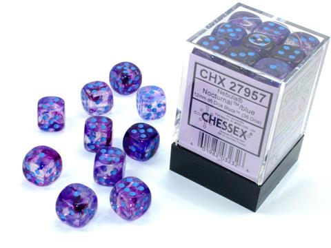 Nebula TM 12mm d6 Nocturnal/blue Luminary Dice Block (36 dice)