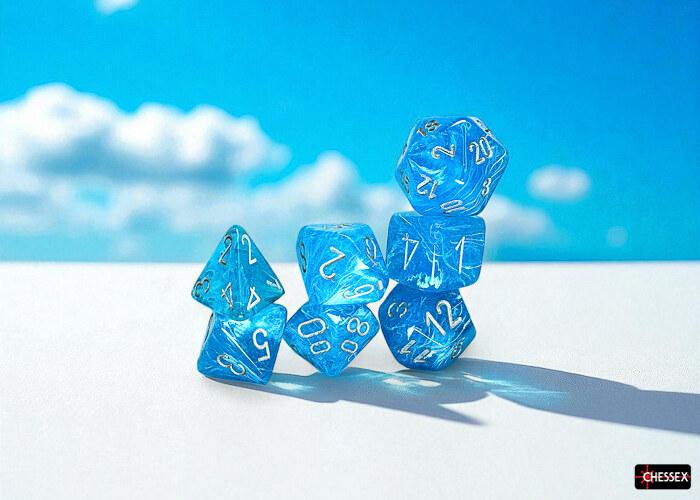 Chessex: Luminary Mega-hedral Sky/silver Luminary Rollenspiel Set (7) Chessex: Luminary Mega-hedral Sky/silver Luminary Rollenspiel Set (7)