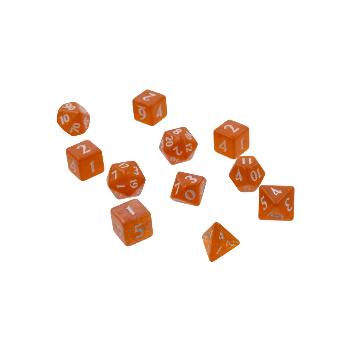 UP - Eclipse 11 Dice Set - Pumpkin Orange UP - Eclipse 11 Dice Set - Pumpkin Orange