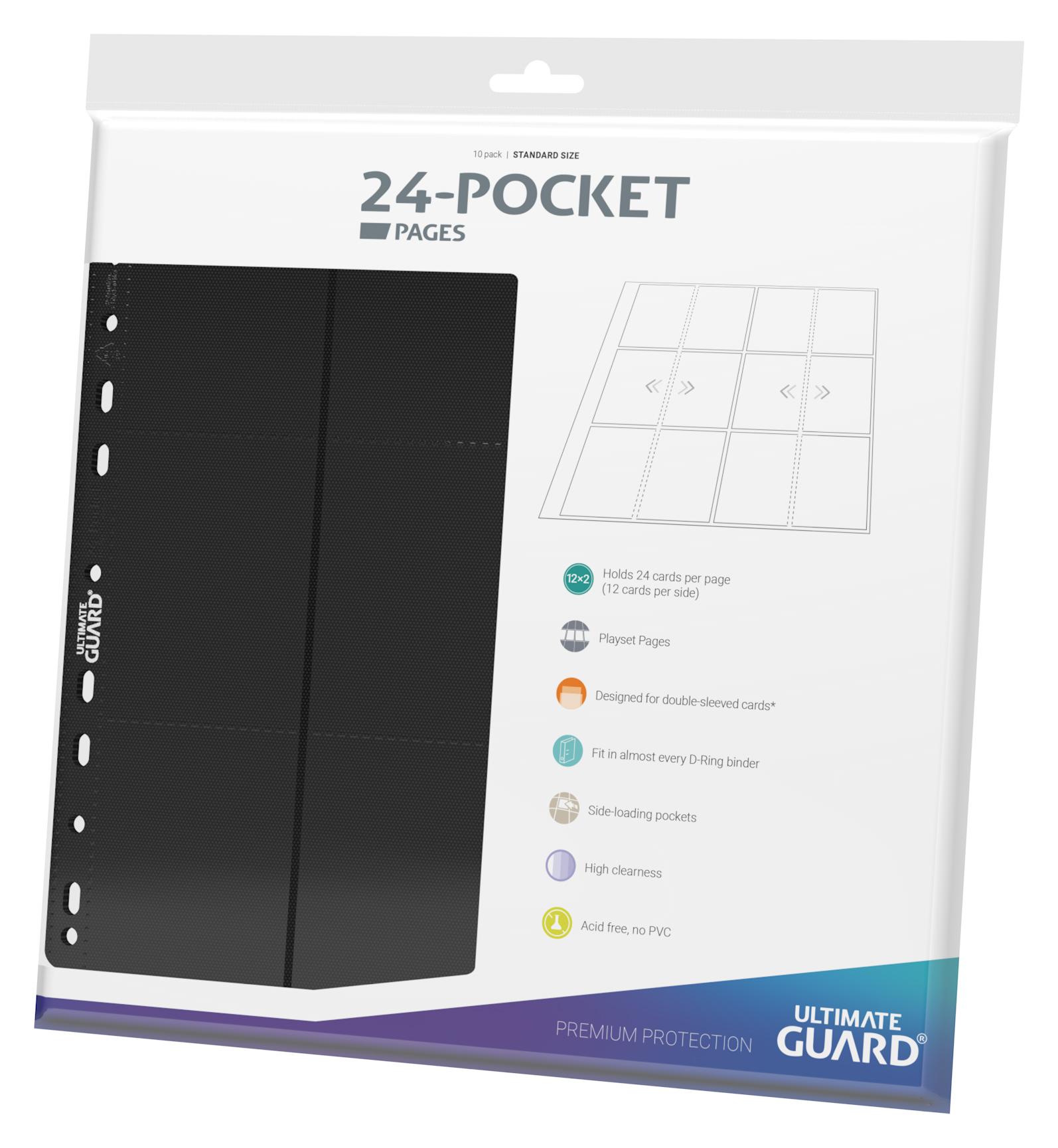 24-Pocket Side-Loading Supreme Pages Standard Size Black (10) 24-Pocket Side-Loading Supreme Pages Standard Size Black (10)