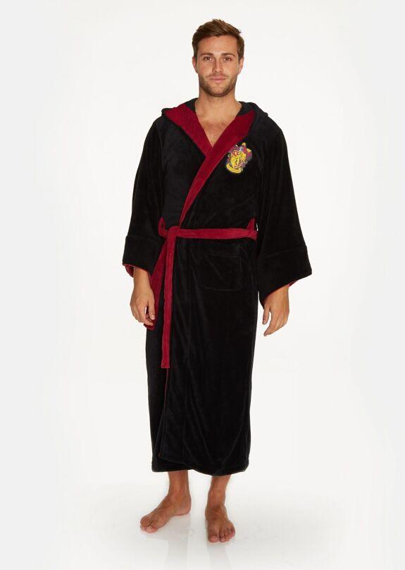 Harry Potter Gryffindor Mens Fleece Hooded Robe