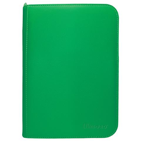 Ultra Pro - Vivid 4-Pocket Zippered PRO-Binder: Green Ultra Pro - Vivid 4-Pocket Zippered PRO-Binder: Green