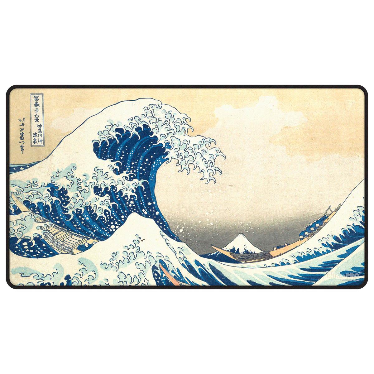 Ultra Pro - The Great Wave off Kanagawa Black Stitched Playmat Ultra Pro - The Great Wave off Kanagawa Black Stitched Playmat