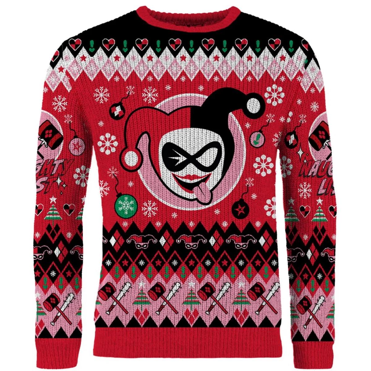 Harley Quinn Hey Puddin Christmas Jumper - Größe: XXXXL Harley Quinn Hey Puddin Christmas Jumper - Größe: XXXXL