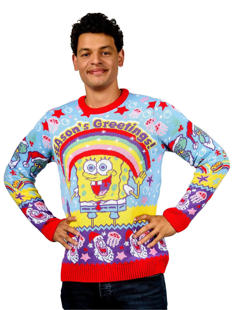 Spongebob Squarepants Christmas Jumper - Größe: L Spongebob Squarepants Christmas Jumper - Größe: L