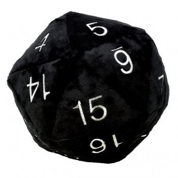 UP - Dice - Jumbo D20 Novelty Dice Plush in Black with White Numbering UP - Dice - Jumbo D20 Novelty Dice Plush in Black with White Numbering