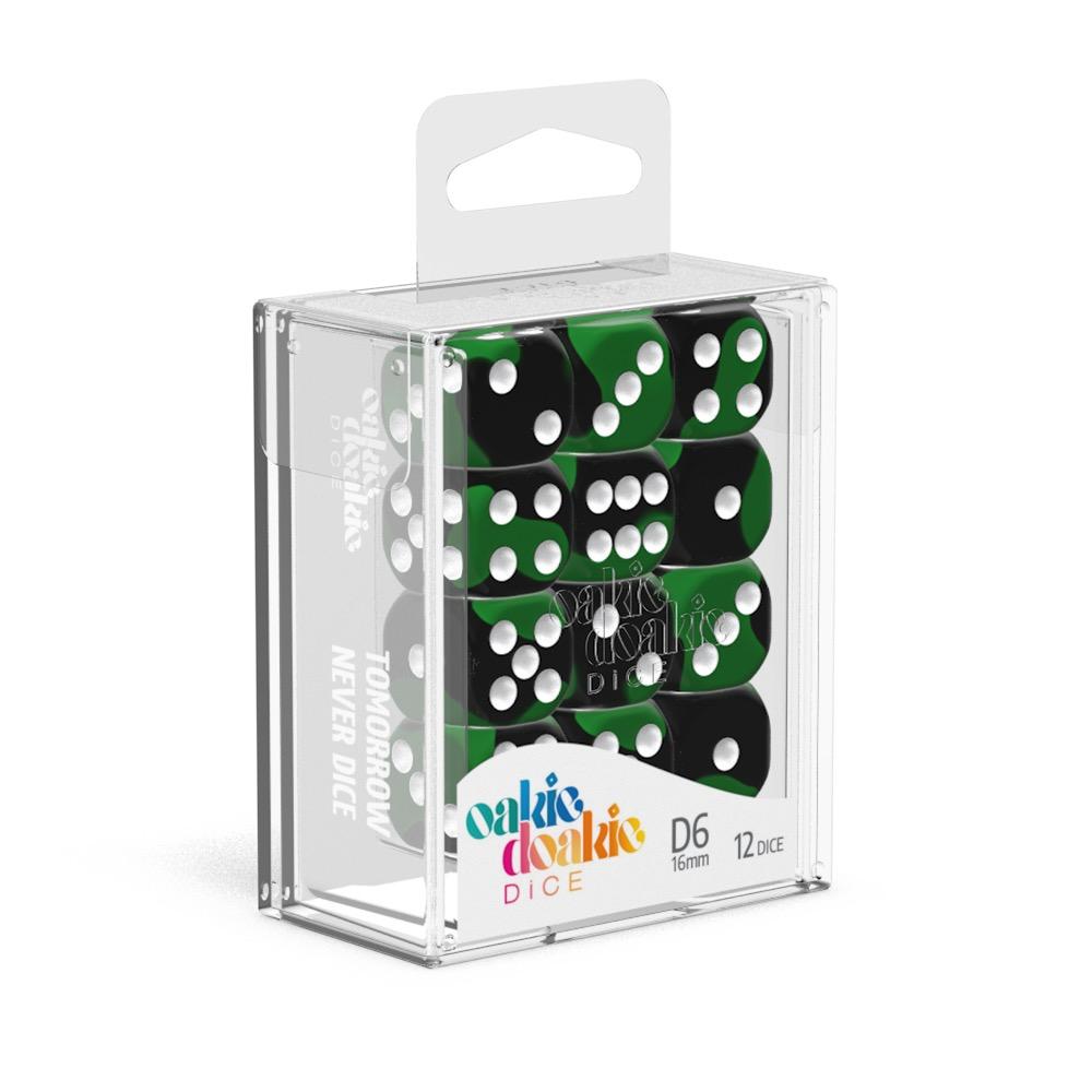 Oakie Doakie Dice W6 Würfel 16 mm Glow in the Dark - Biohazard (12)