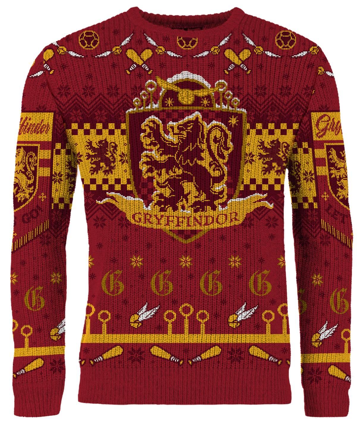 Harry Potter Gryffindor Quidditch Christmas Jumper - Größe: XXL Harry Potter Gryffindor Quidditch Christmas Jumper - Größe: XXL