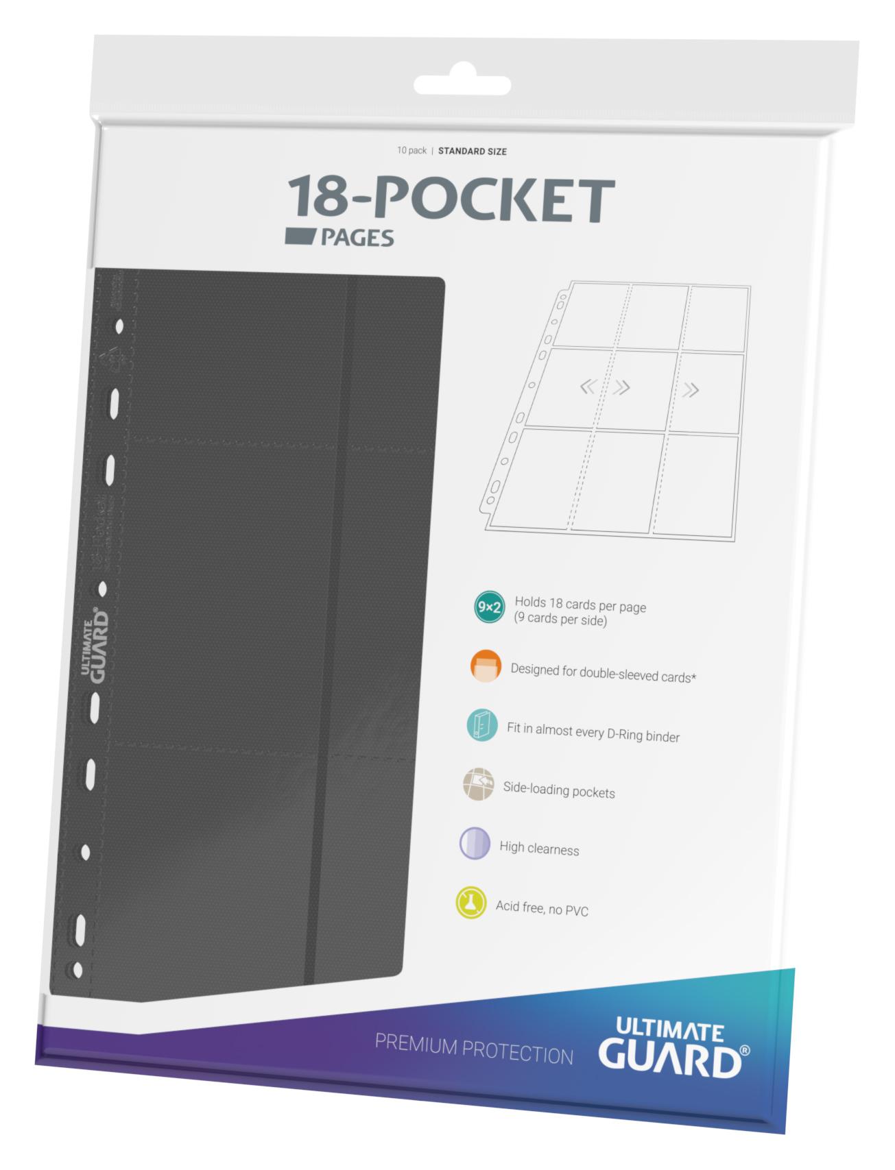 18-Pocket Side-Loading Supreme Pages Standard Size Grey (10) 18-Pocket Side-Loading Supreme Pages Standard Size Grey (10)