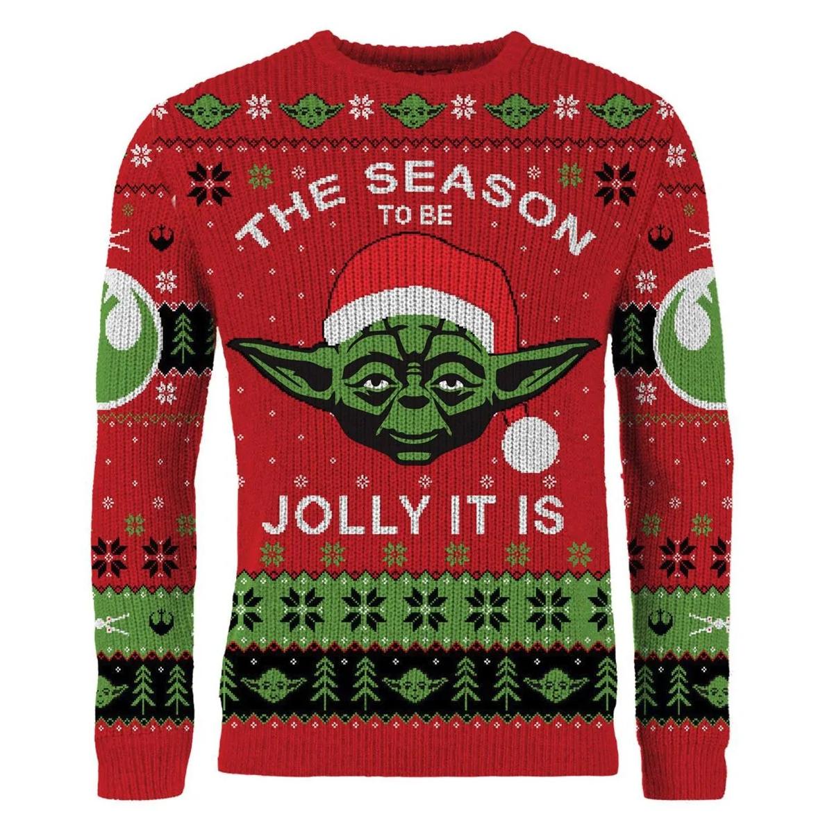 Star Wars Yoda Christmas Jumper - Größe: L Star Wars Yoda Christmas Jumper - Größe: L