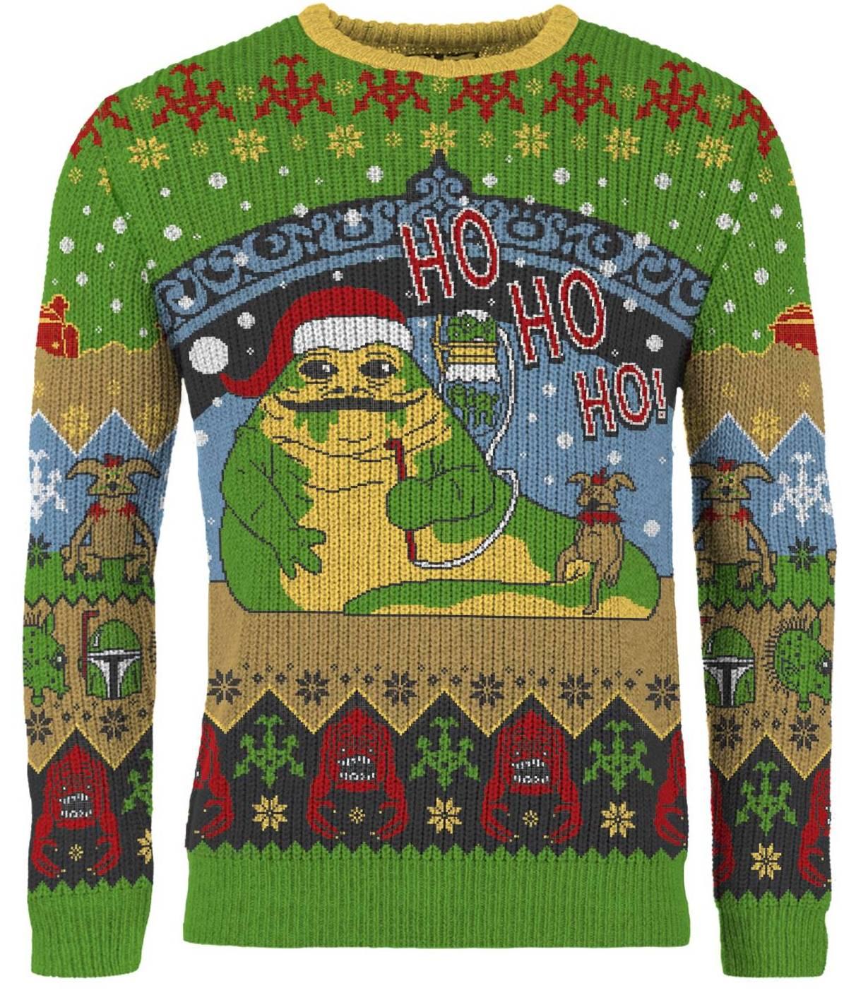 Star Wars Jabba the Hutt Christmas Jumper - Größe: L Star Wars Jabba the Hutt Christmas Jumper - Größe: L