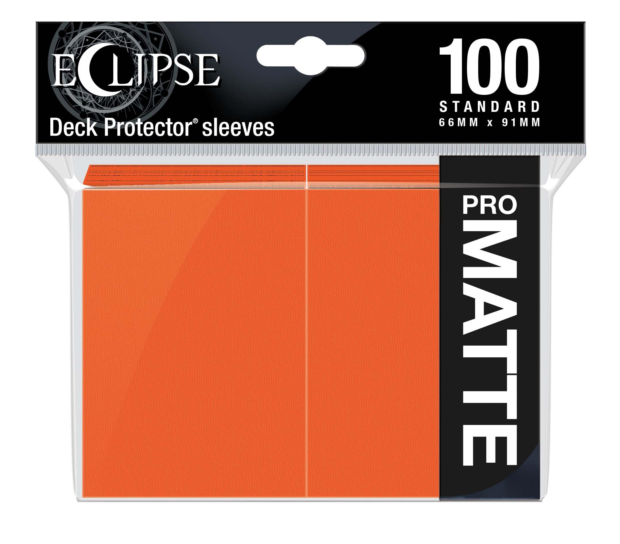 Eclipse Matte Standard Sleeves: Pumpkin Orange