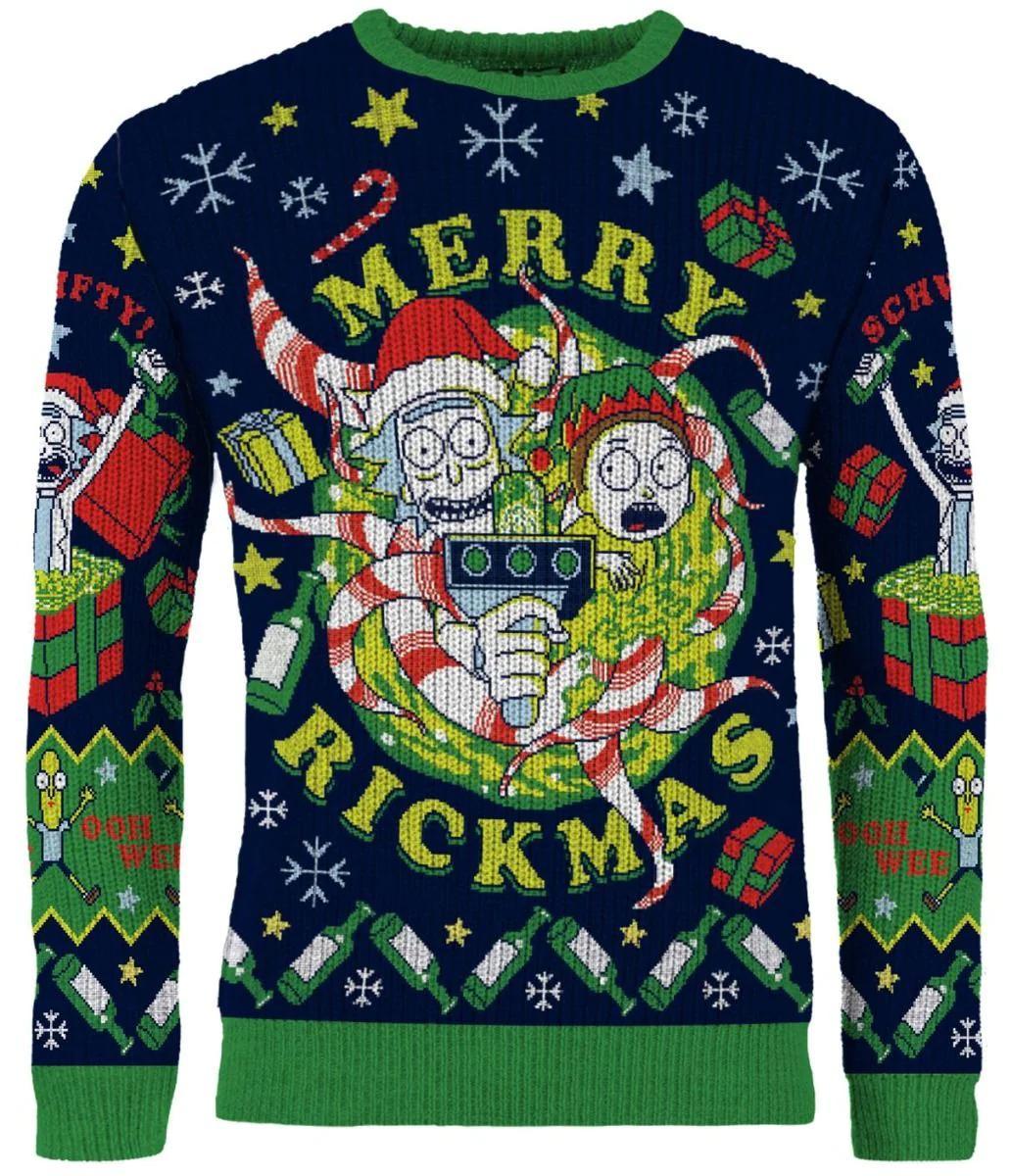 Rick and Morty Merry Rickmas Christmas Jumper - Größe: L Rick and Morty Merry Rickmas Christmas Jumper - Größe: L