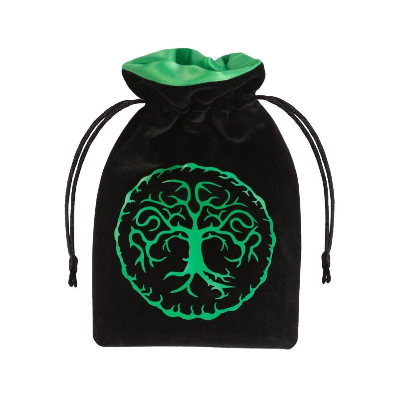 Forest Black & green Velour Dice Bag Forest Black & green Velour Dice Bag