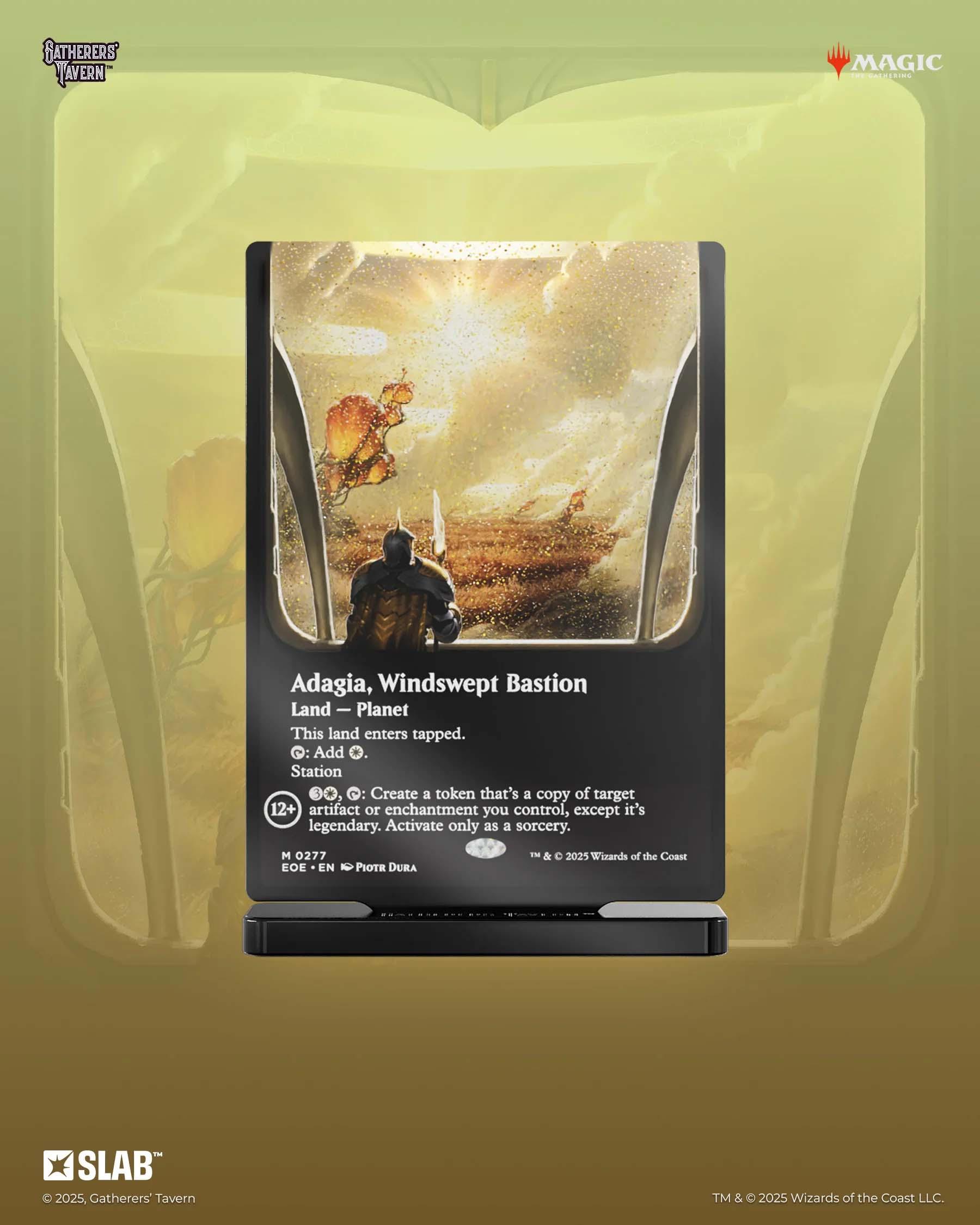 Gatherers' Tavern - Magic: The Gathering: Slab Standee [Edge of Eternities]: Adagia, Windswept Bastion