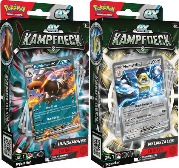 Pokemon EX-Kampfdeck Hundemon/Melmetal 2023 Display (6) DE