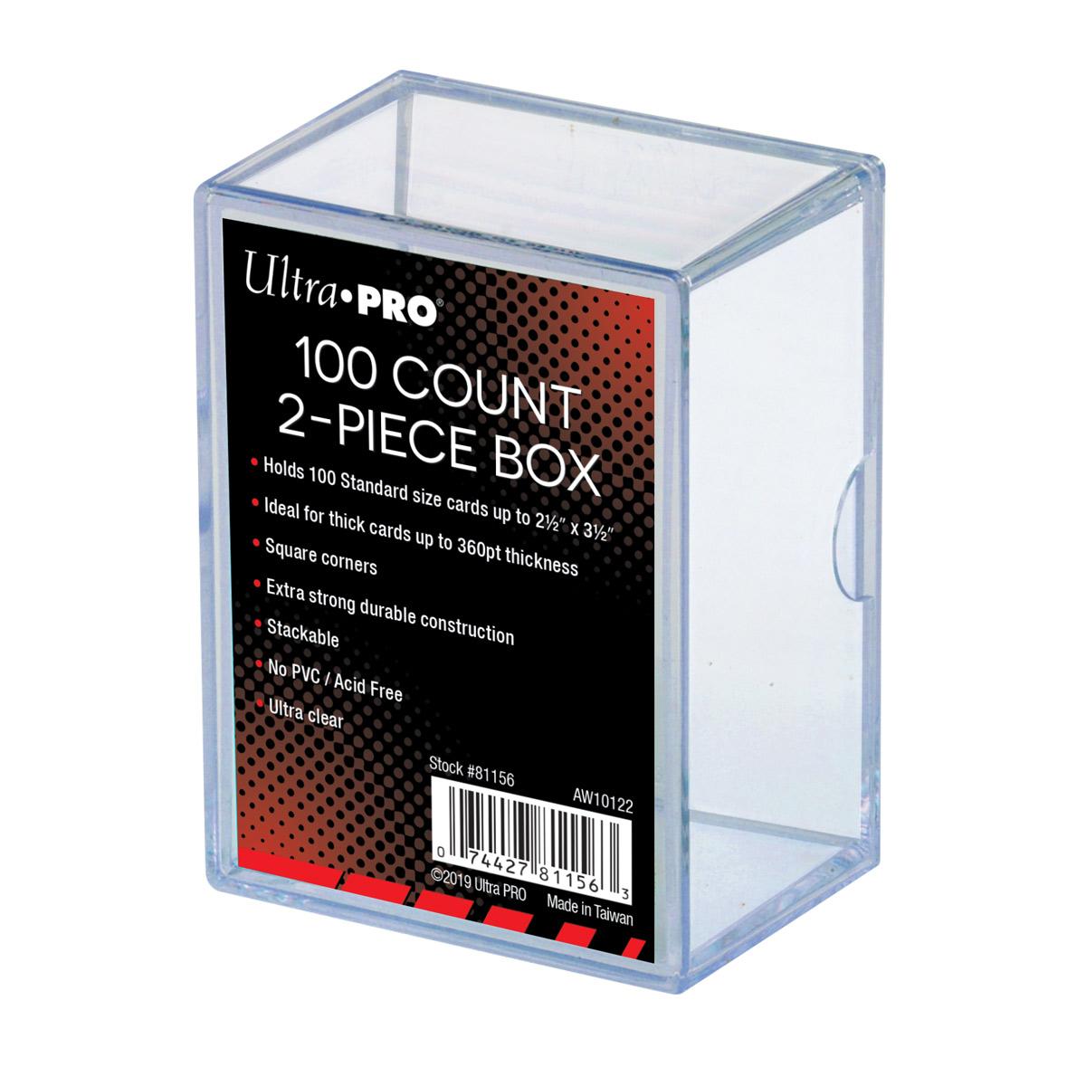 2-Piece 100 Count Clear Card Storage Box 2-Piece 100 Count Clear Card Storage Box